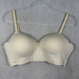 Shapermint Essentials Wireless Padded Bra Beige Large Seamless Adjustable Straps